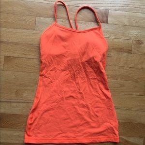 Lululemon Tank, Power of Y, Size 2, Orange