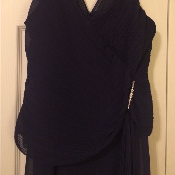 Mother of the Bride dress size 18 navy blue - Picture 2 of 4