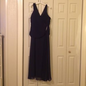 Mother of the Bride dress size 18 navy blue