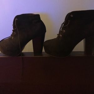 Black Lace Up Booties