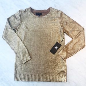 Rock & Republic Gold Metallic Sweater