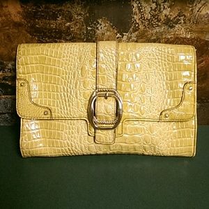 Jessica Simpson clutch croc