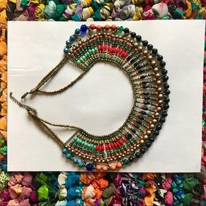Beaded collar necklace