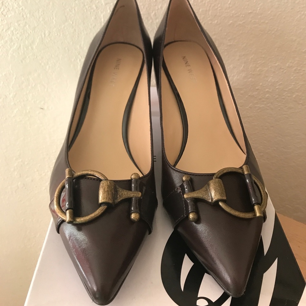 Nine West dark brown heels