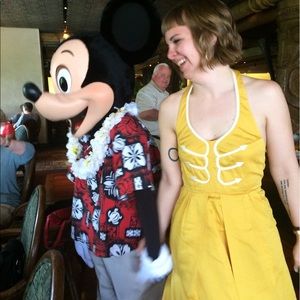 Floreat yellow halter dress