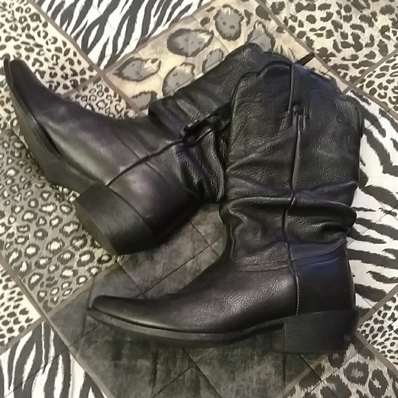 NACONA BLACK COMPETITOR COWGIRL BOOTS - Picture 3 of 5