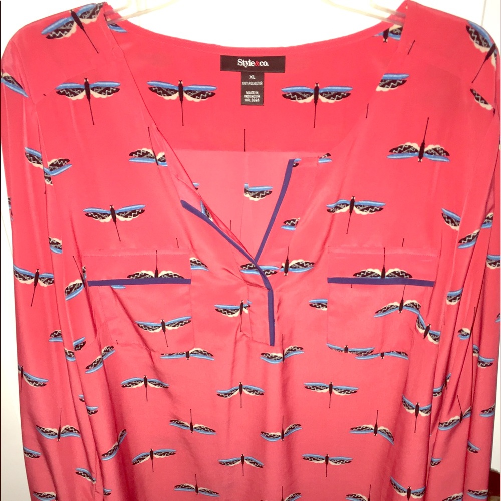 Style & Co. dragon fly blouse
