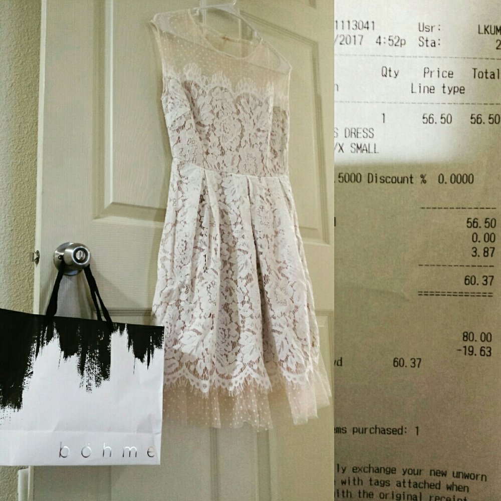 BRAND NEW XS Bohme dress
