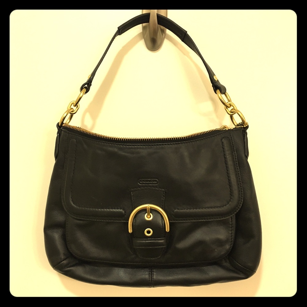 Coach Campbell leather small convertible hobo