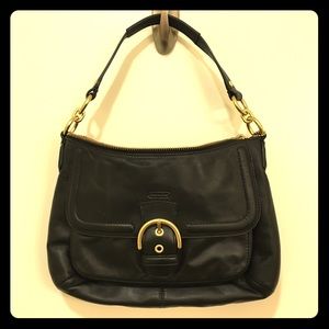 Coach Campbell leather small convertible hobo