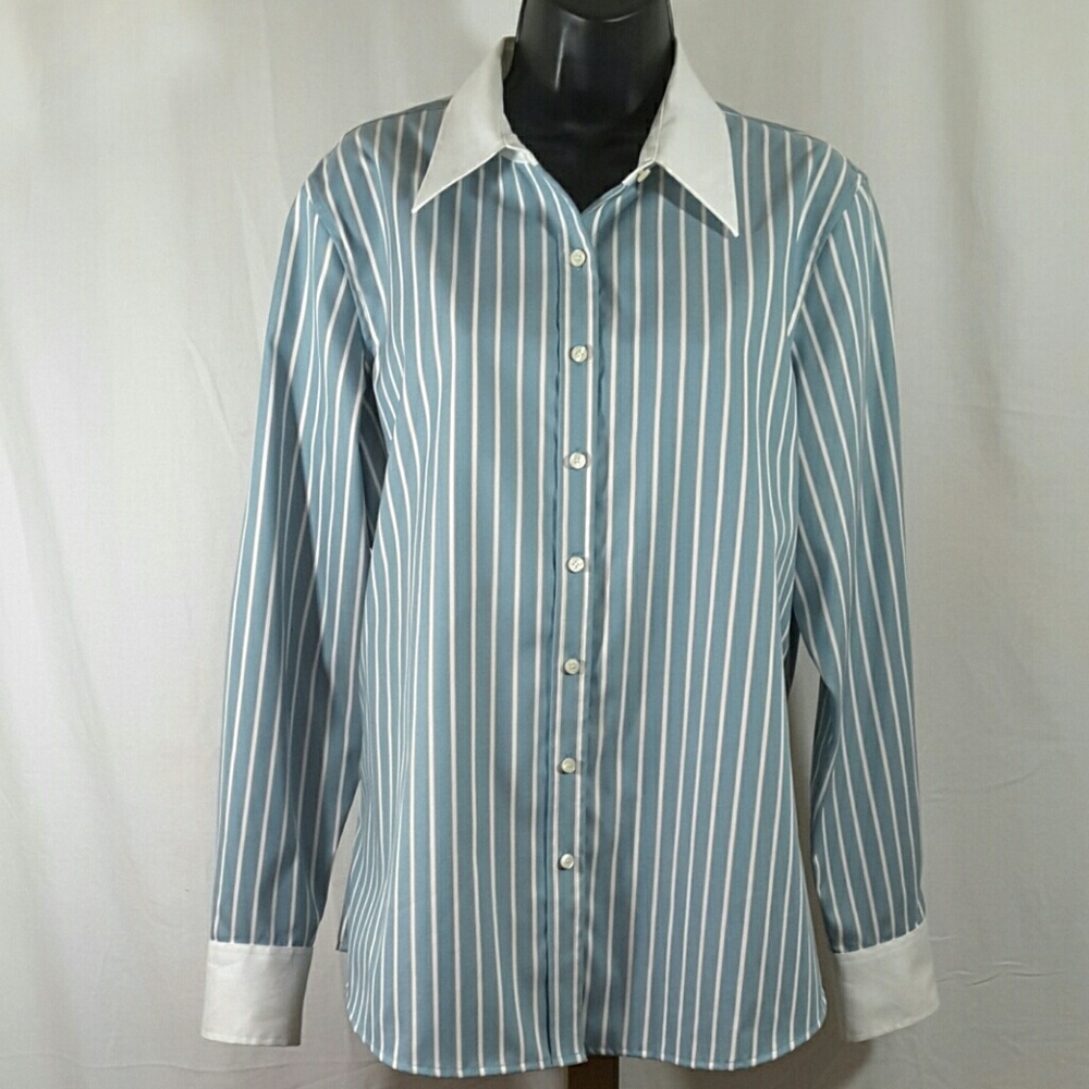 Liz Claiborne Blue Long Sleeve Shirt Size 16