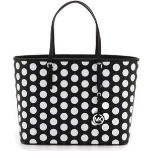 Michael Kors Jet Set Travel Polka Dot Medium Tote
