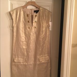 J Crew linen shift dress