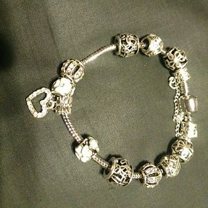 Stunning Luxurius Murano Crystal Stone Charm Brace
