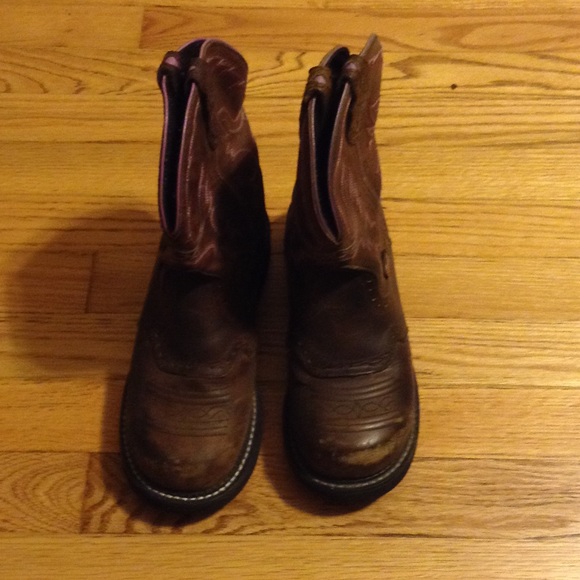 Justin steel toe work boots - Picture 2 of 4