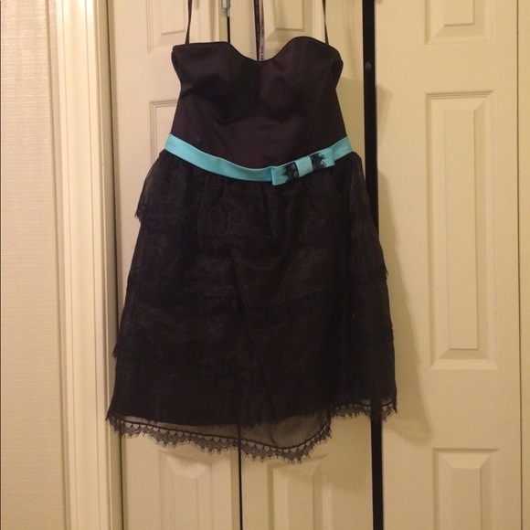 Prom dress black/blue size 12 - Picture 1 of 4