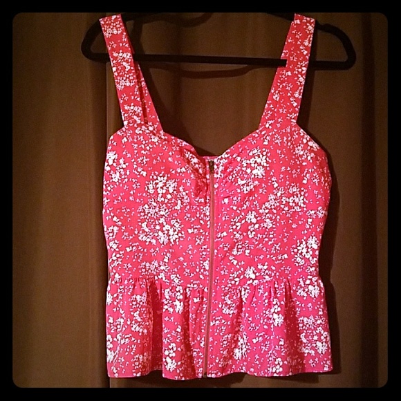 Charlotte Russe large pink floral tank spring - Picture 1 of 1