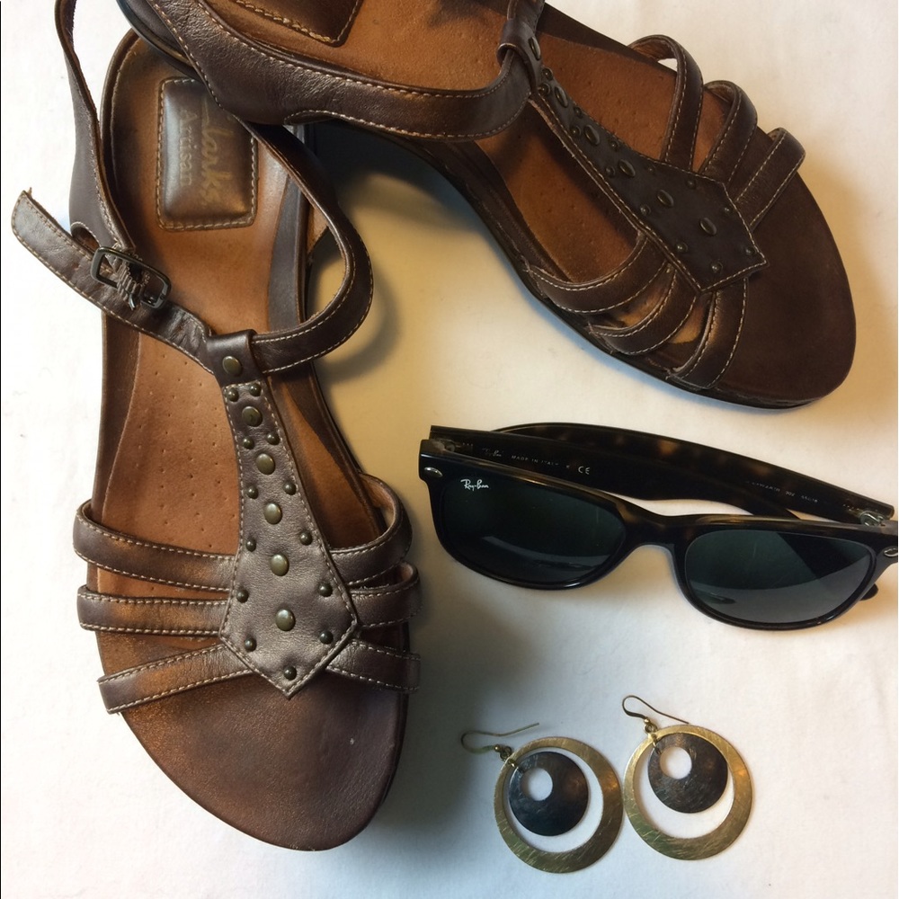 Bronze Clarks Sandals