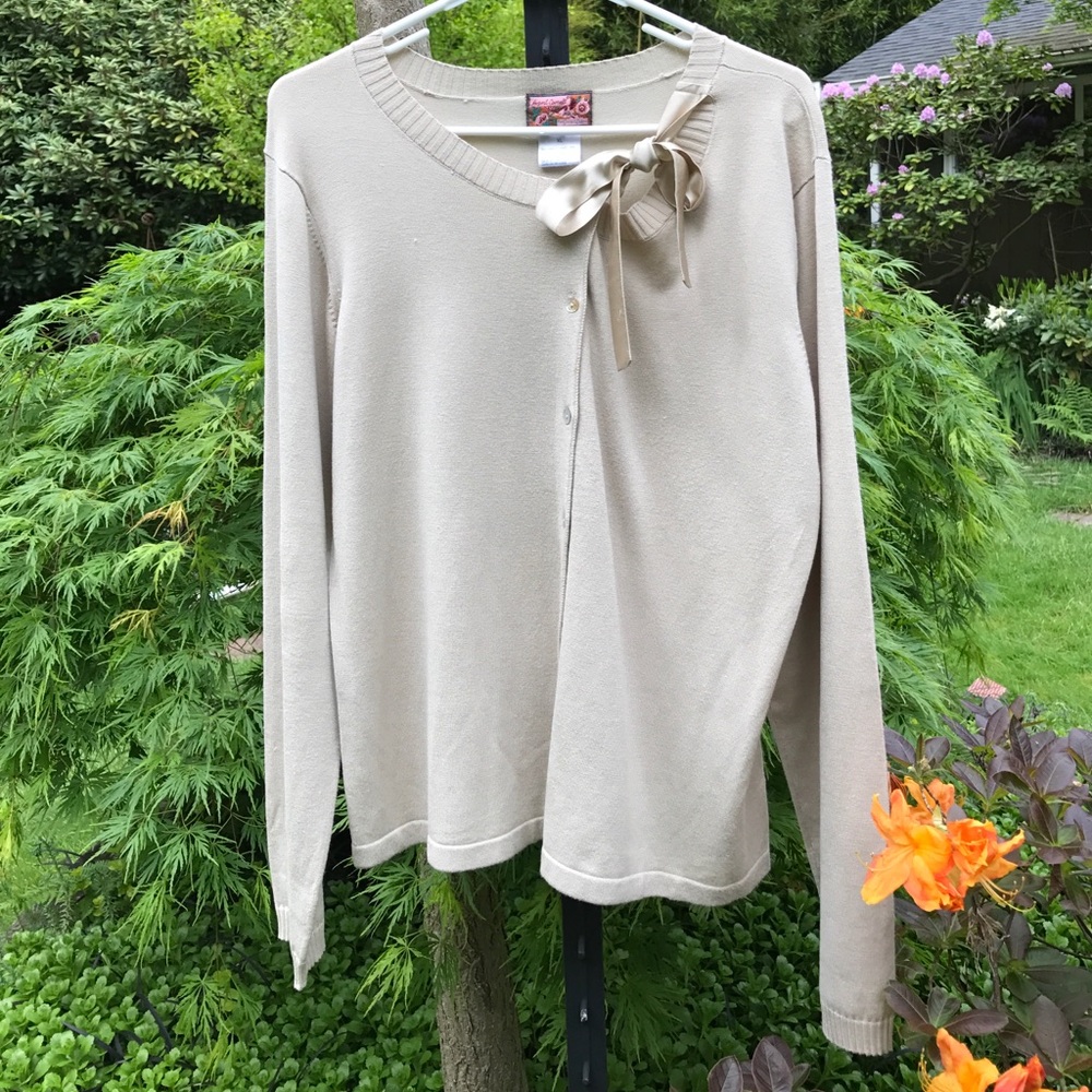 April Cornell Cream Cardigan XL