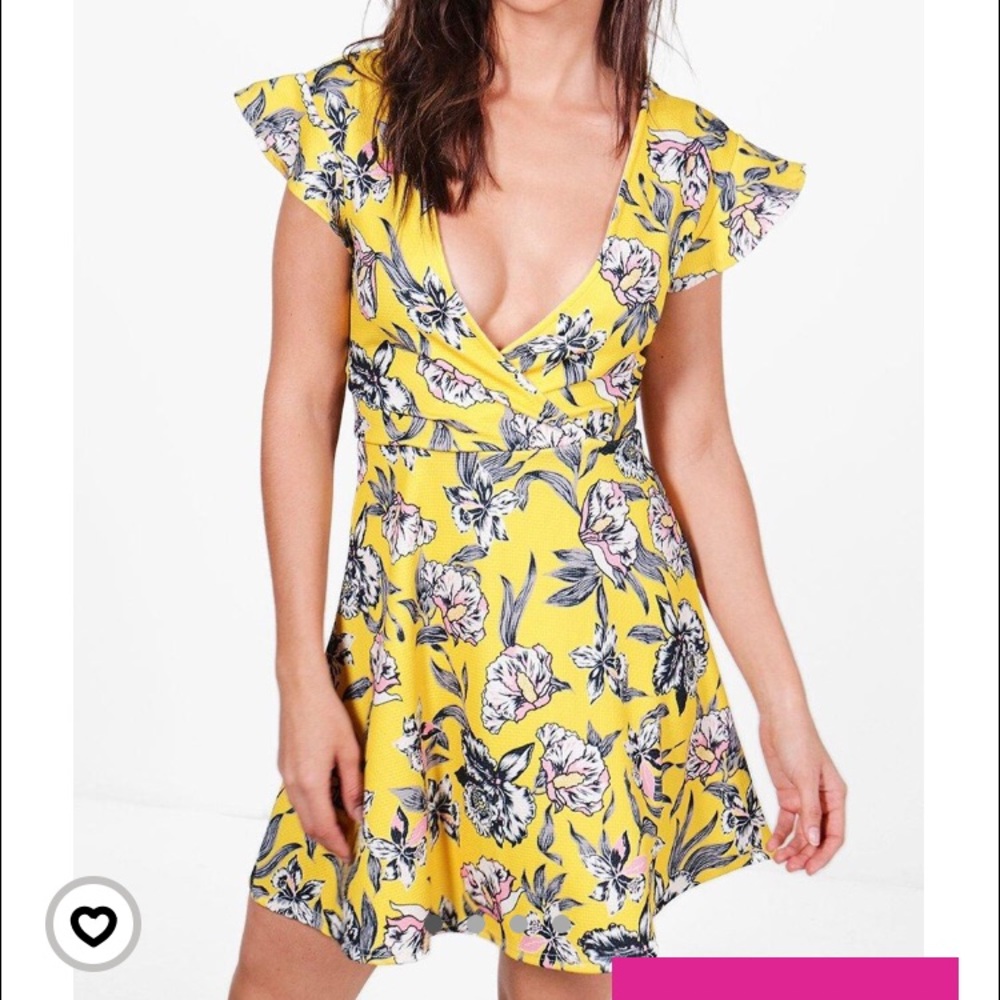 NWT yellow floral dress