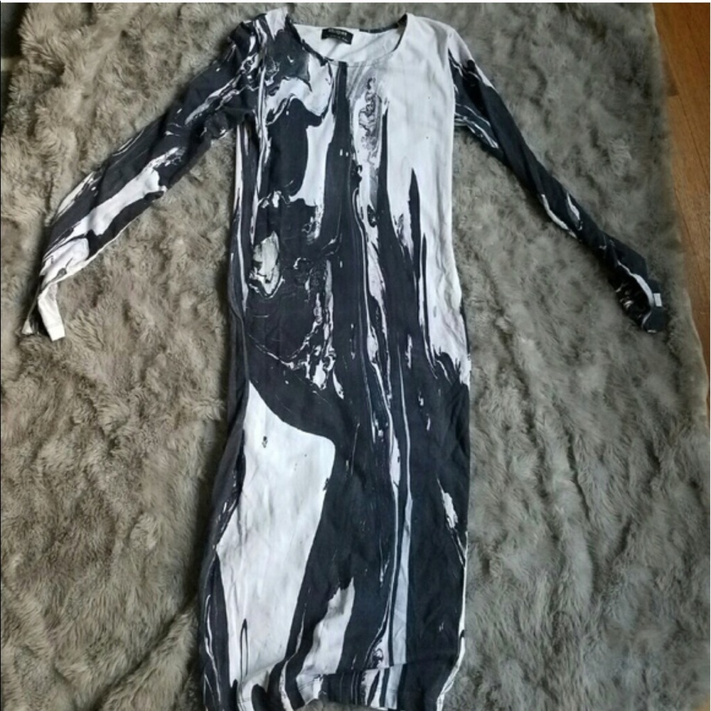 RELIGION -Marble Stretch Midi Dress NWOT