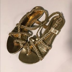 Gold sandals!