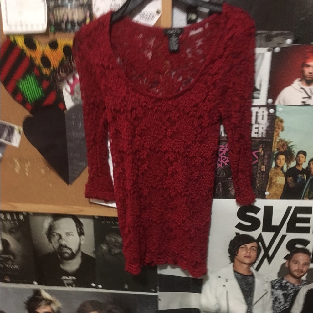Red Lace Shirt