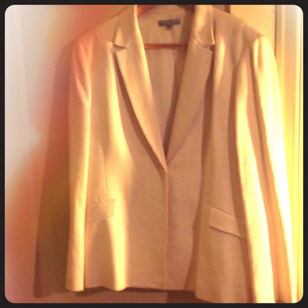 2pc diner/wedding pantsuit ivory by Ann Klein