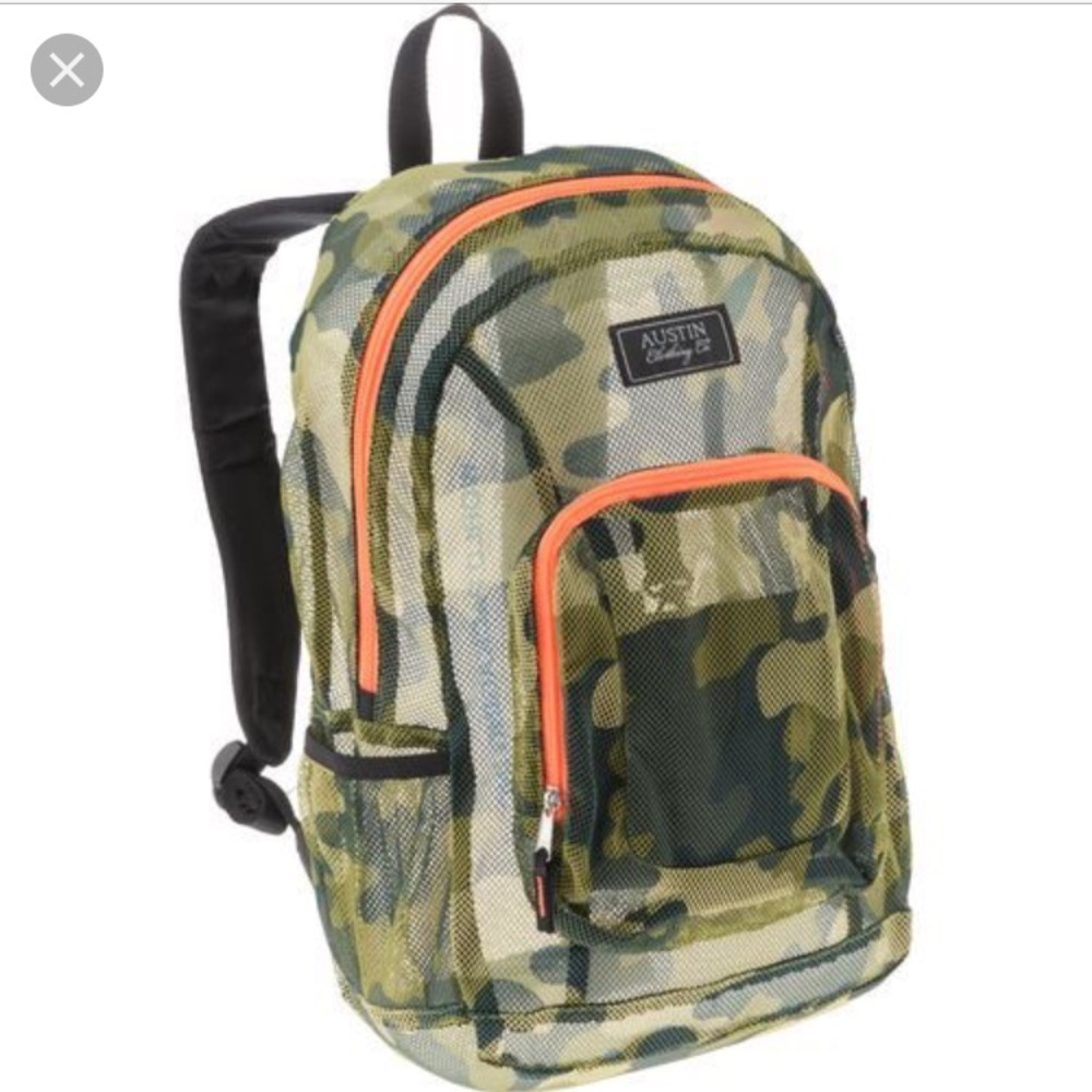 Austin Clothing Co camouflage mesh backpack