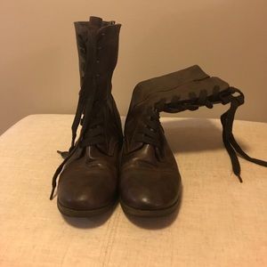 Dark Brown Combat Boots