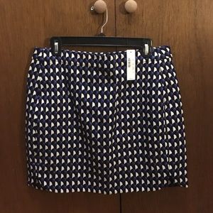 J.Crew geometric mini skirt - NWT. Size 10