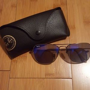 Blue lens caravan ray bans
