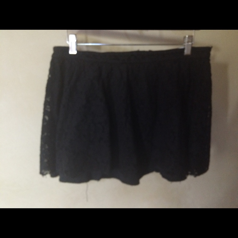 Black lace skirt size large. By Lush