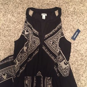 NEW WITH TAGS black and white patterned maxi dress