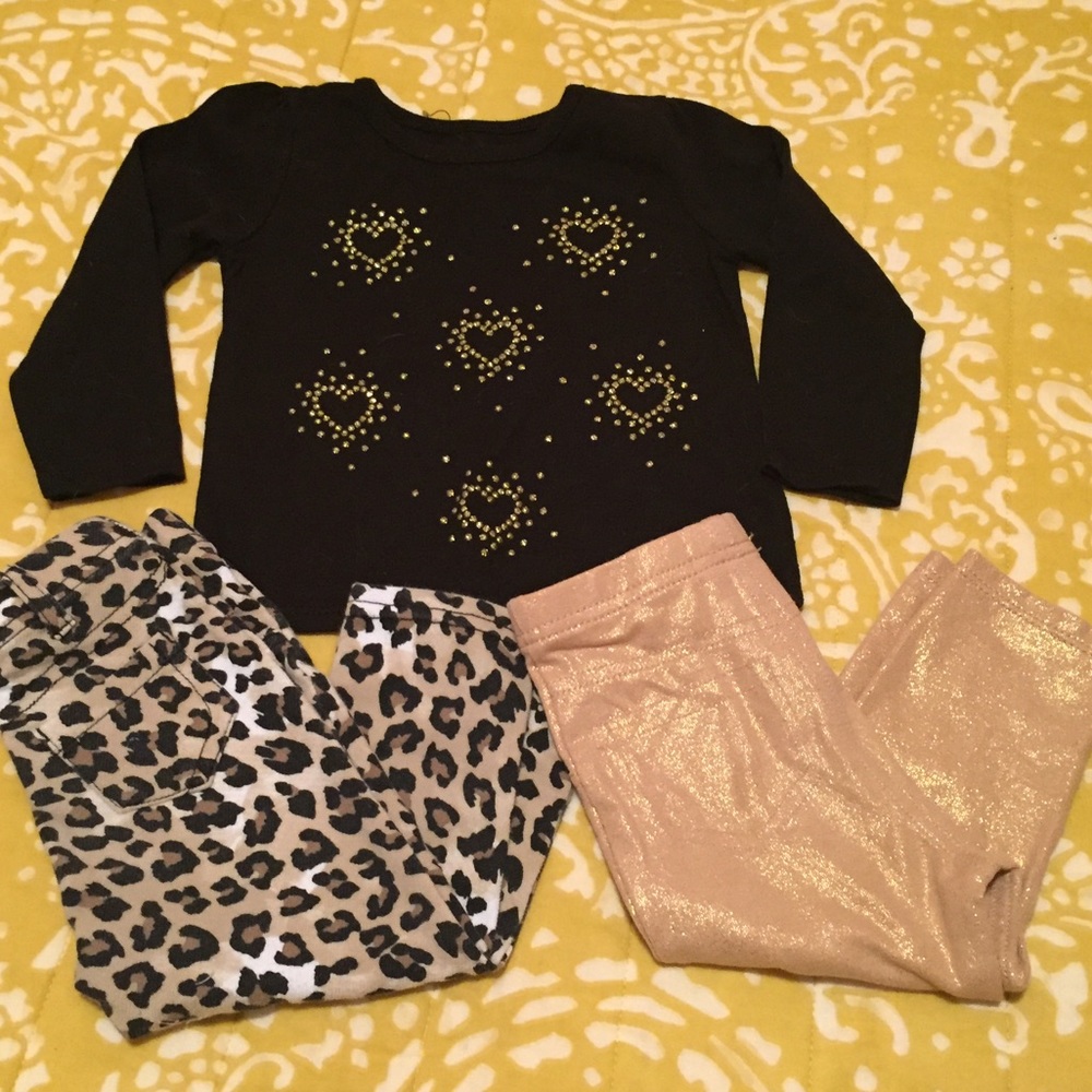 Black gold and leopard bundle