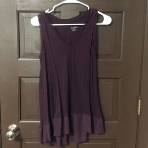 Purple v neck tank