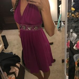 Magenta halter dress