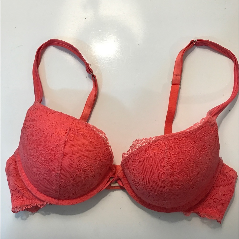 Lace coral push up Bra from Aerie