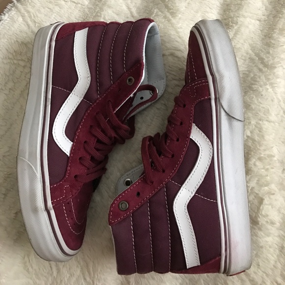 Vans Shoes - High top maroon vans