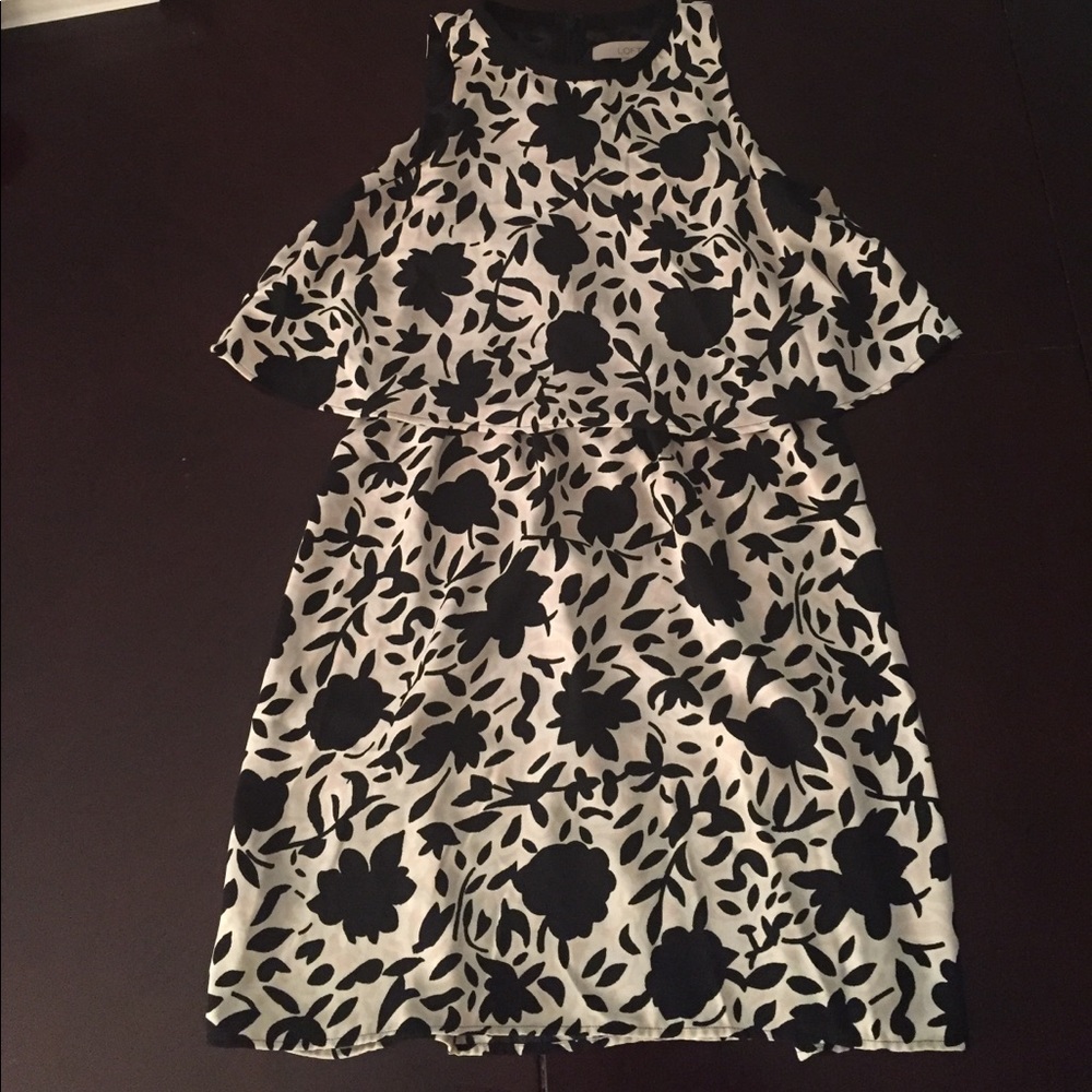 LOFT. Petite floral layered dress