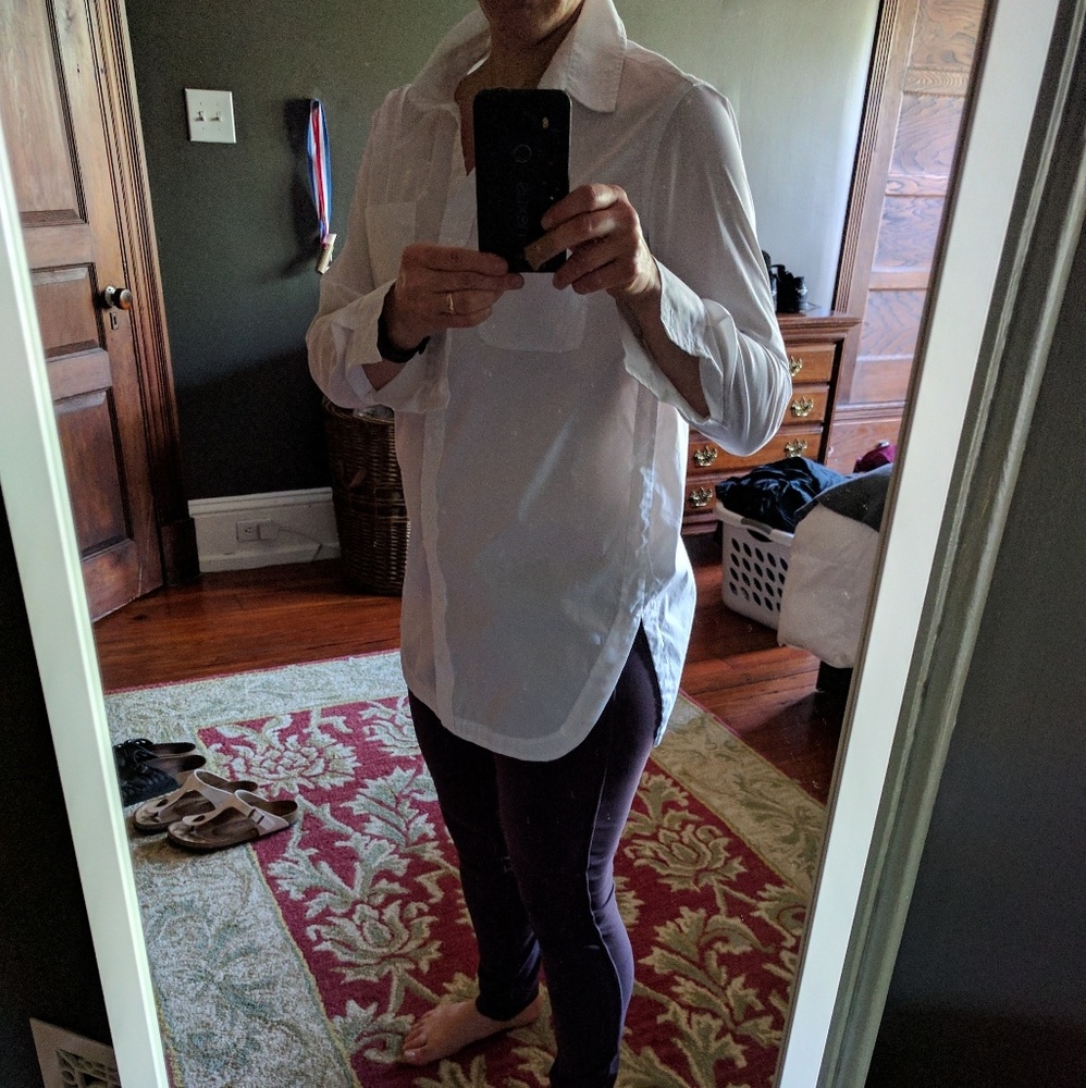 Long and Lean Athleta button up shirt