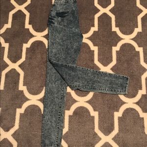 Blue Stonewashed Skinny Jeans