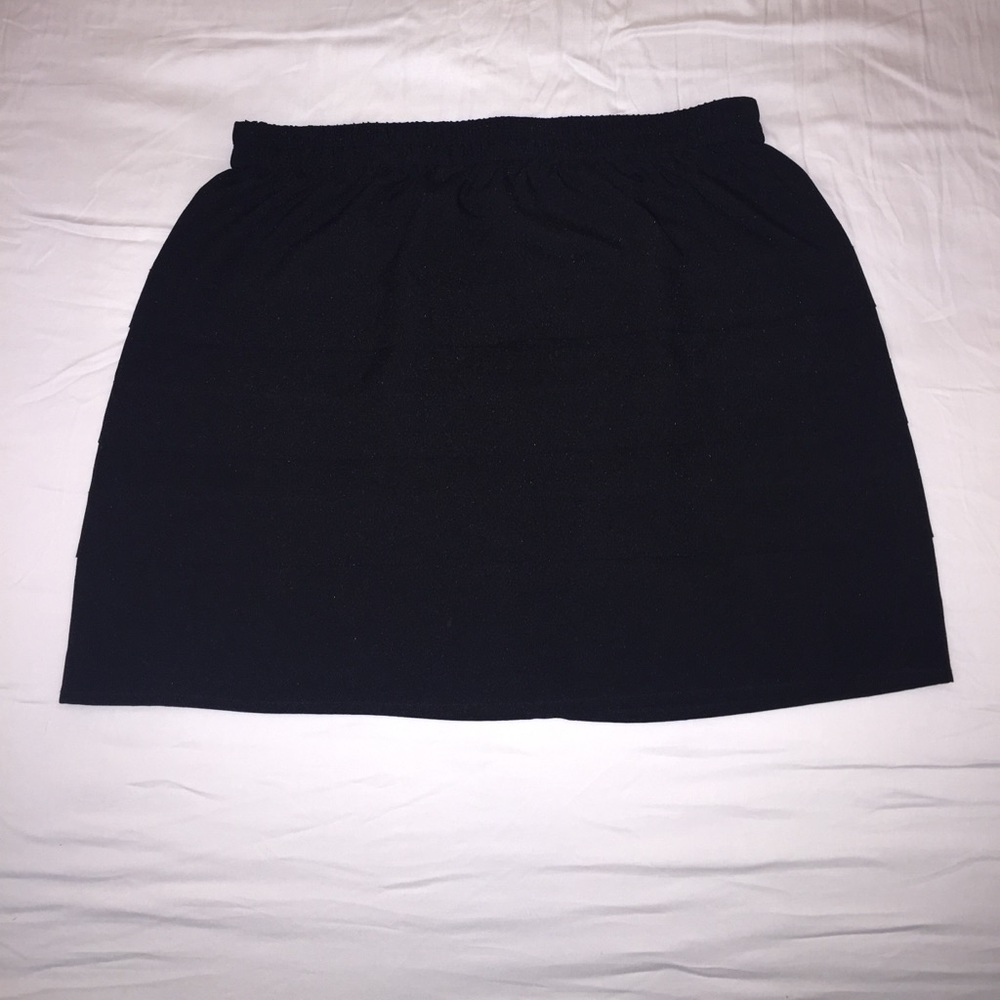 Black mini skirt