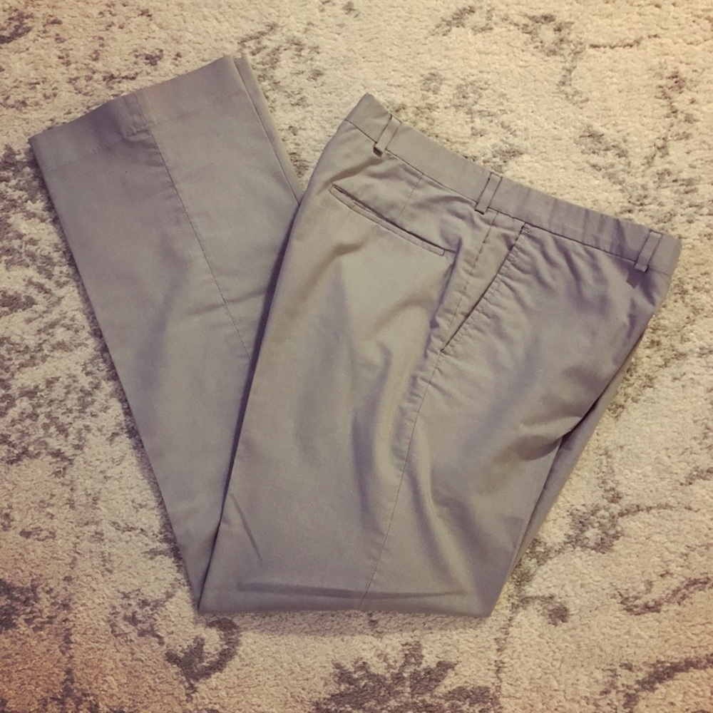 Light gray Elite Men's flat-front dress pants