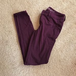 AE Maroon/Purple Jeggings!