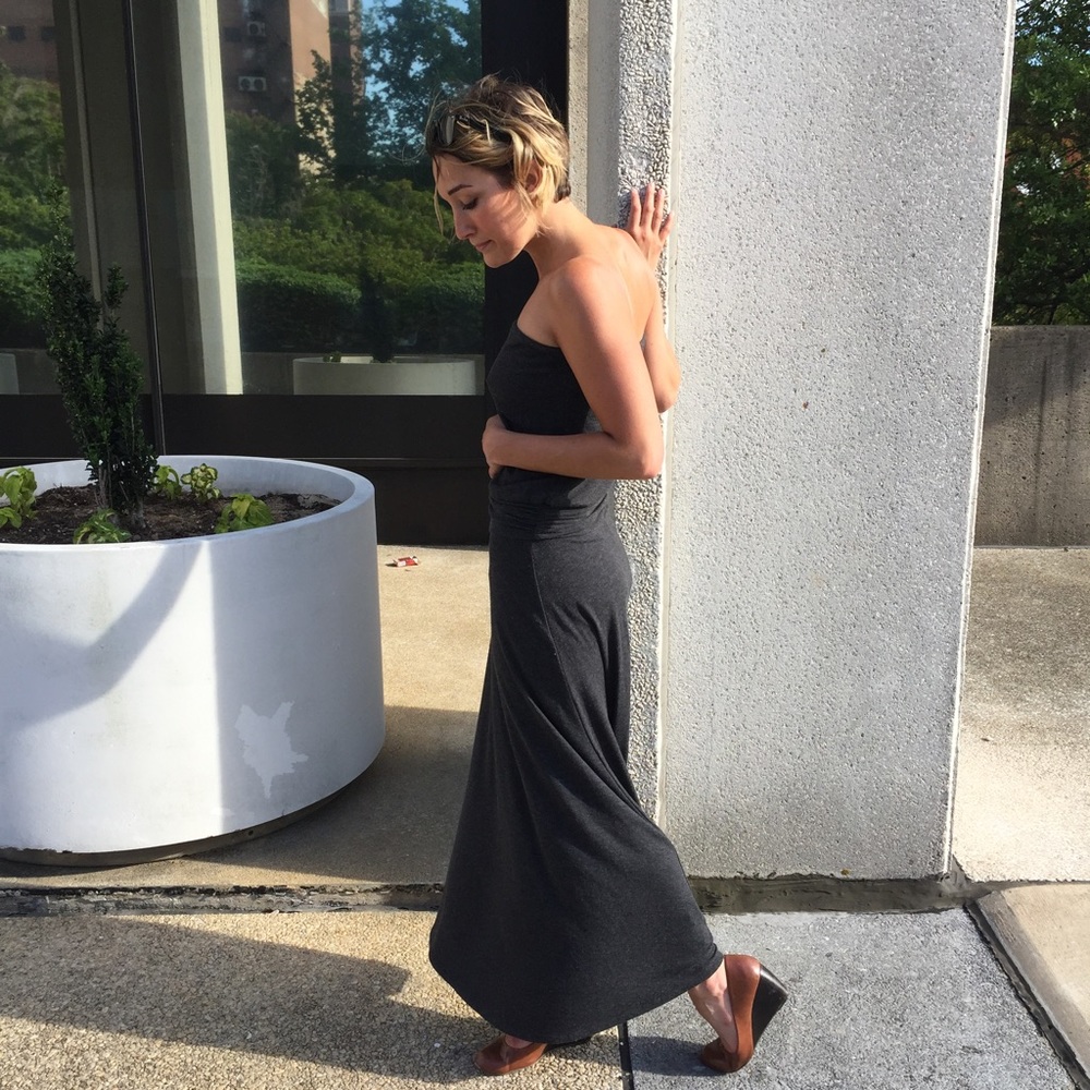 Strapless maxi