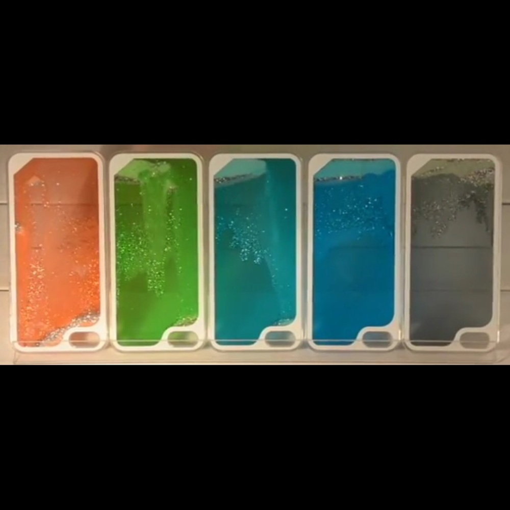 Falling glitter phone cases