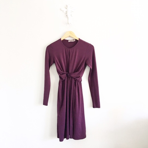 ASOS Dresses & Skirts - ASOS Plum Keyhole Neck Long Sleeve Dress