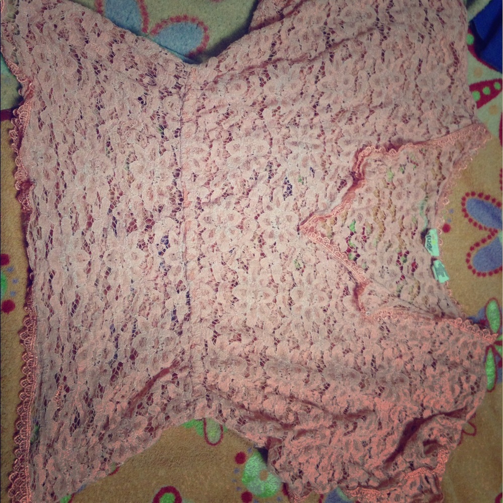 Lacey pink babydoll top