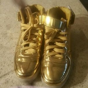 Gold light up high tops